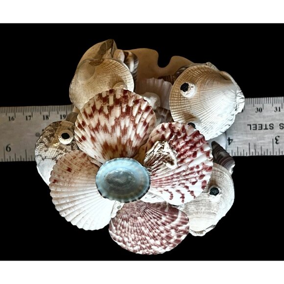 Handcrafted Shell Turtle Musician Figurines Under Palm Tree 4" T Vintage - Picture 13 of 14